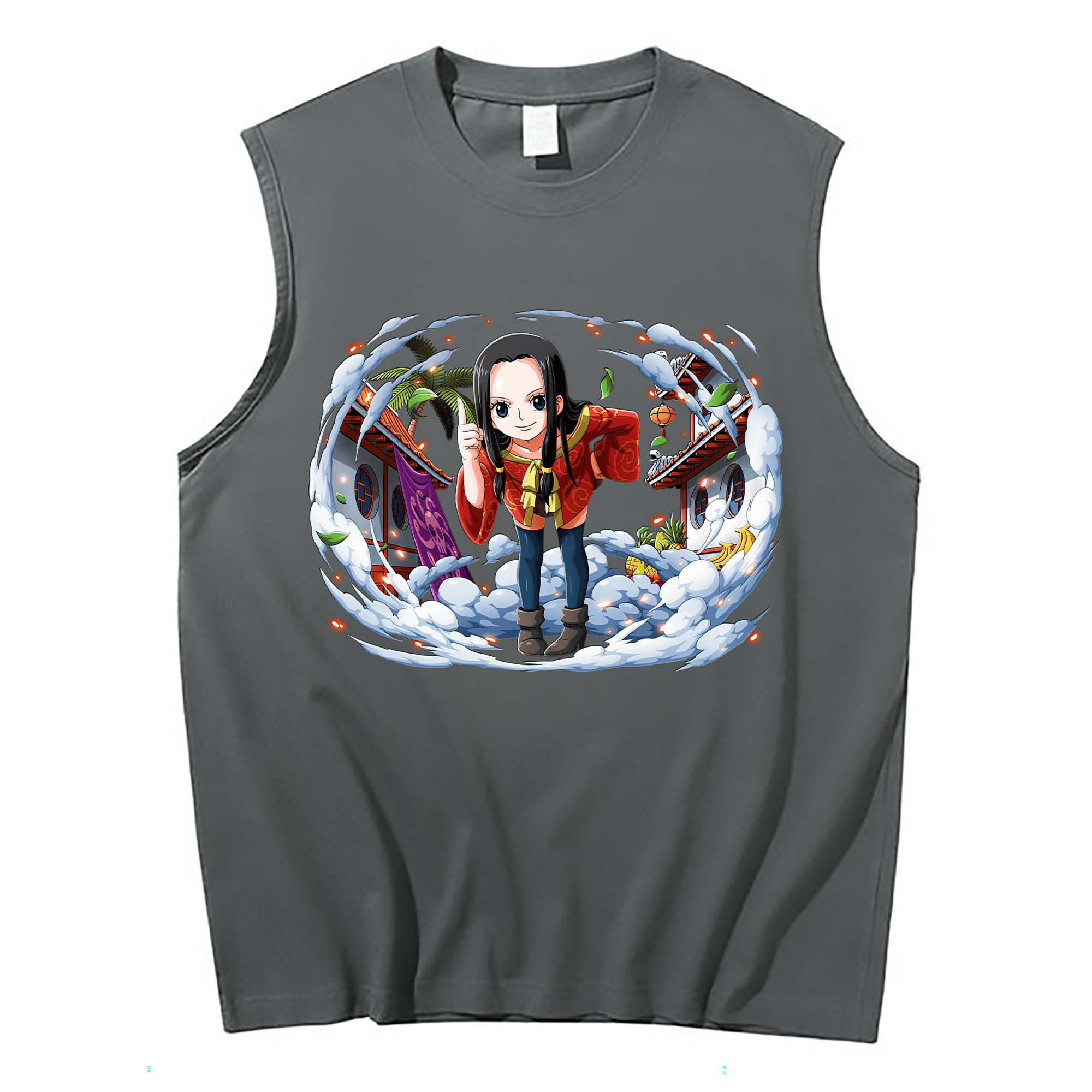 ワンピース ボア・ハンコック ONE PIECE Boa·Hancock コットン100％タンクトップ（フロントプリント）